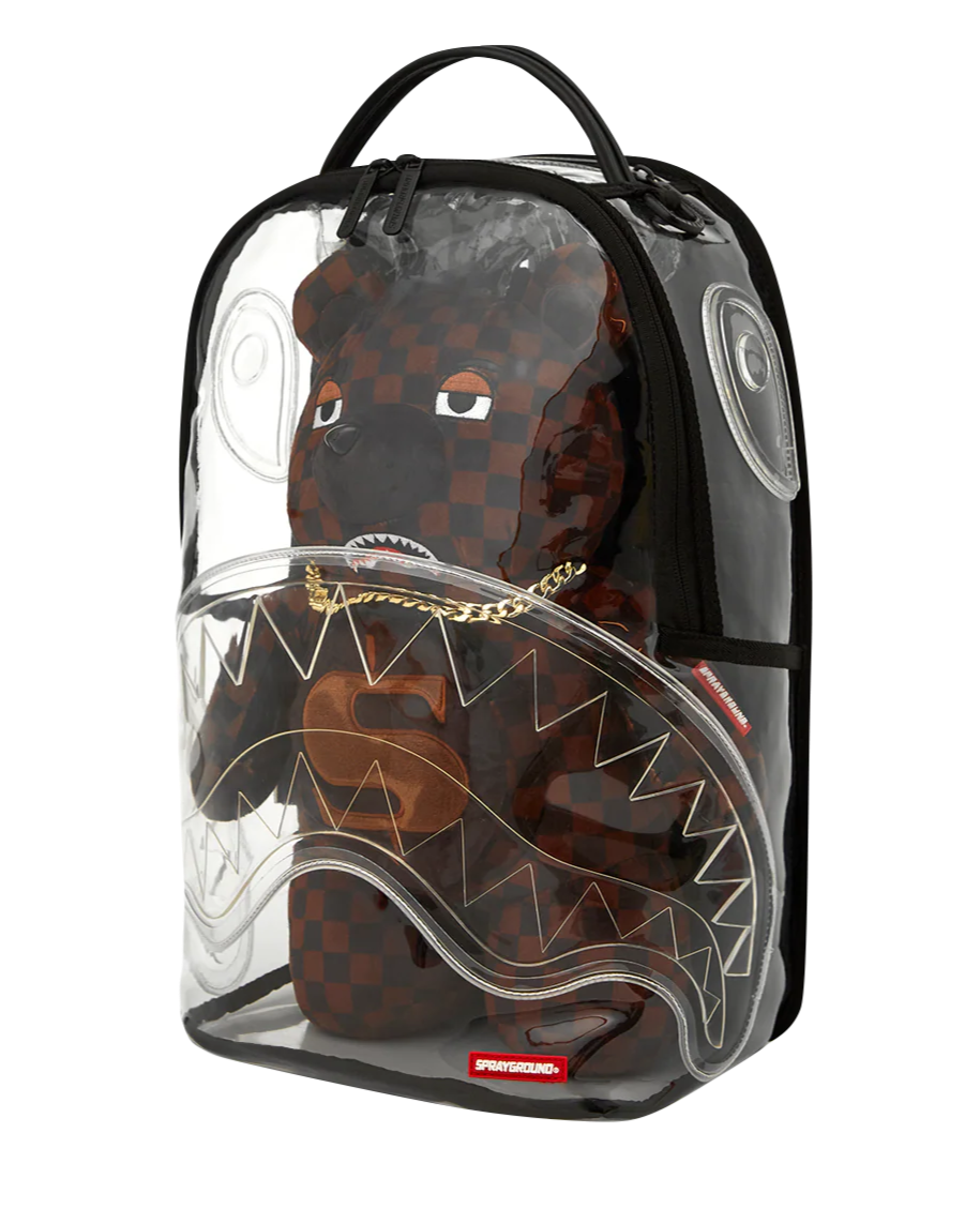 Clear Backpack Sharks in Paris Bear- Sprayground