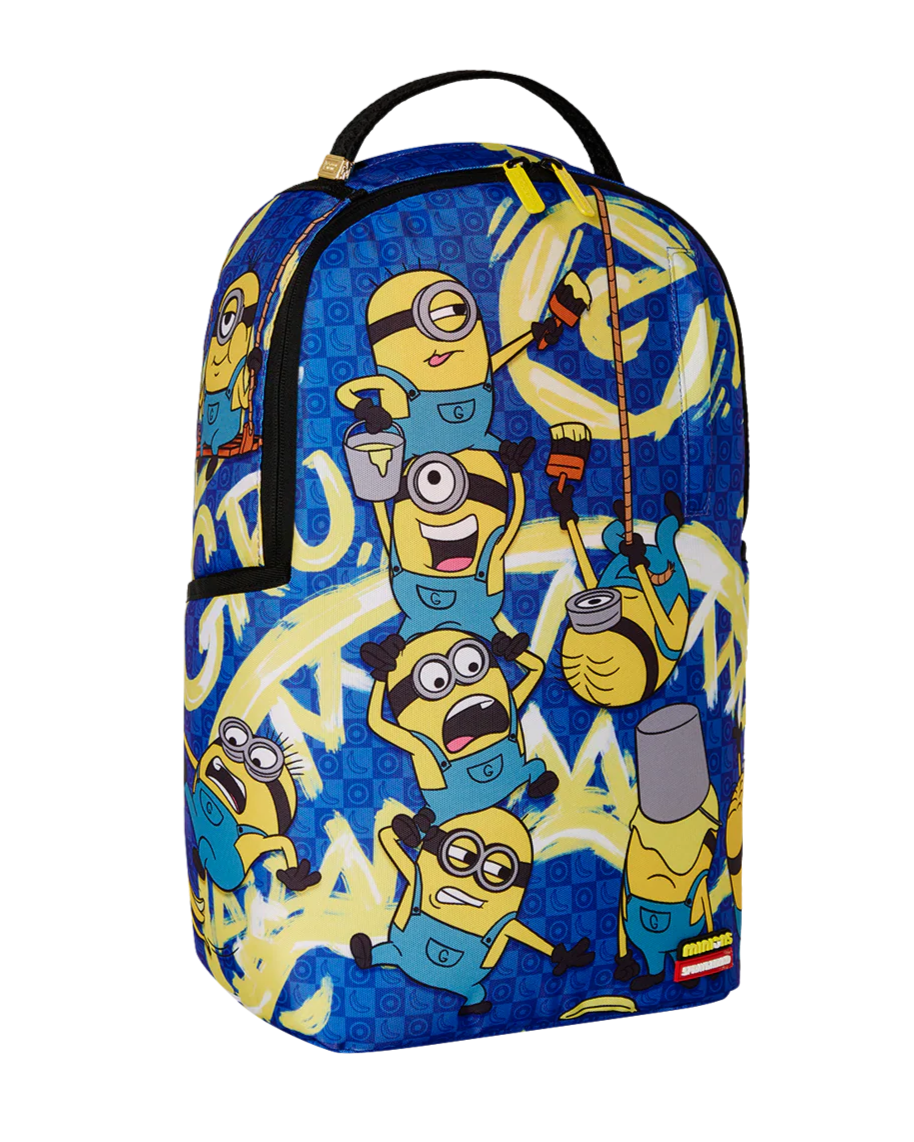 Backpack with cartoon character design on a white background