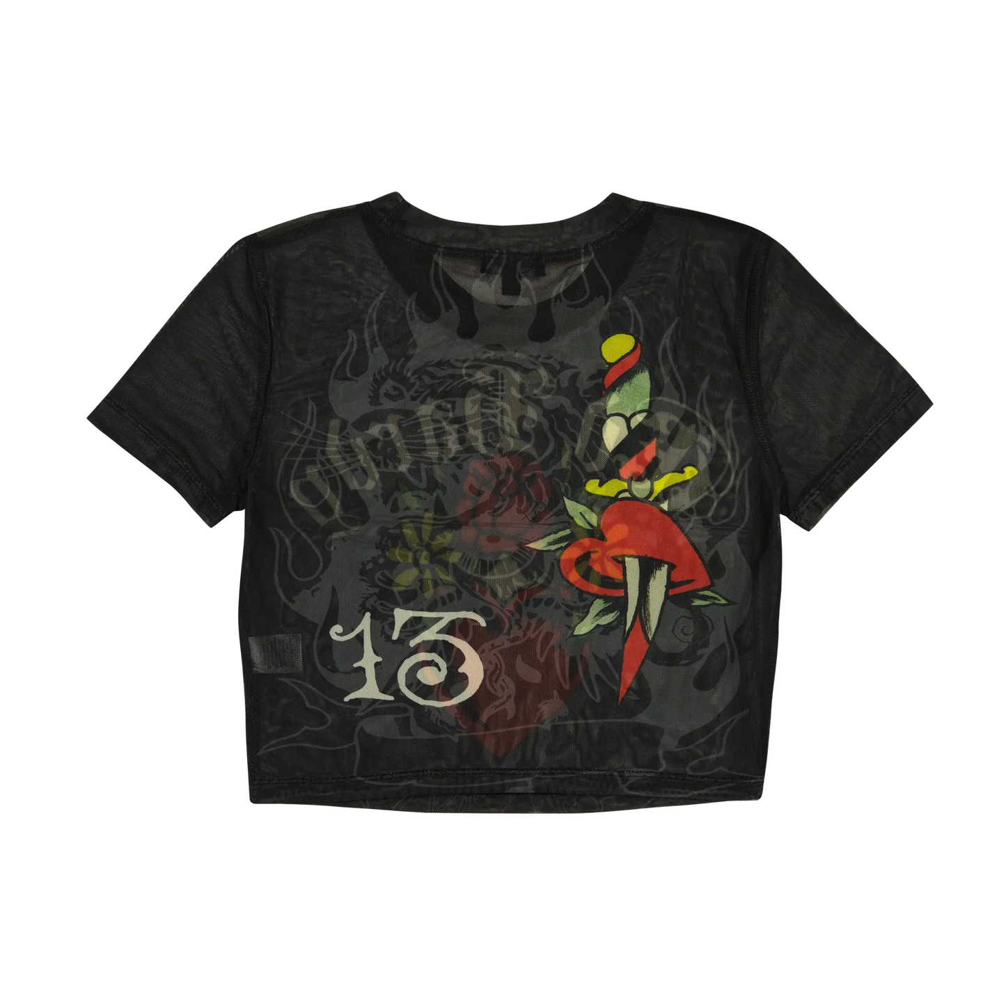 Ed Hardy Heart Tiger Mesh Tee back view