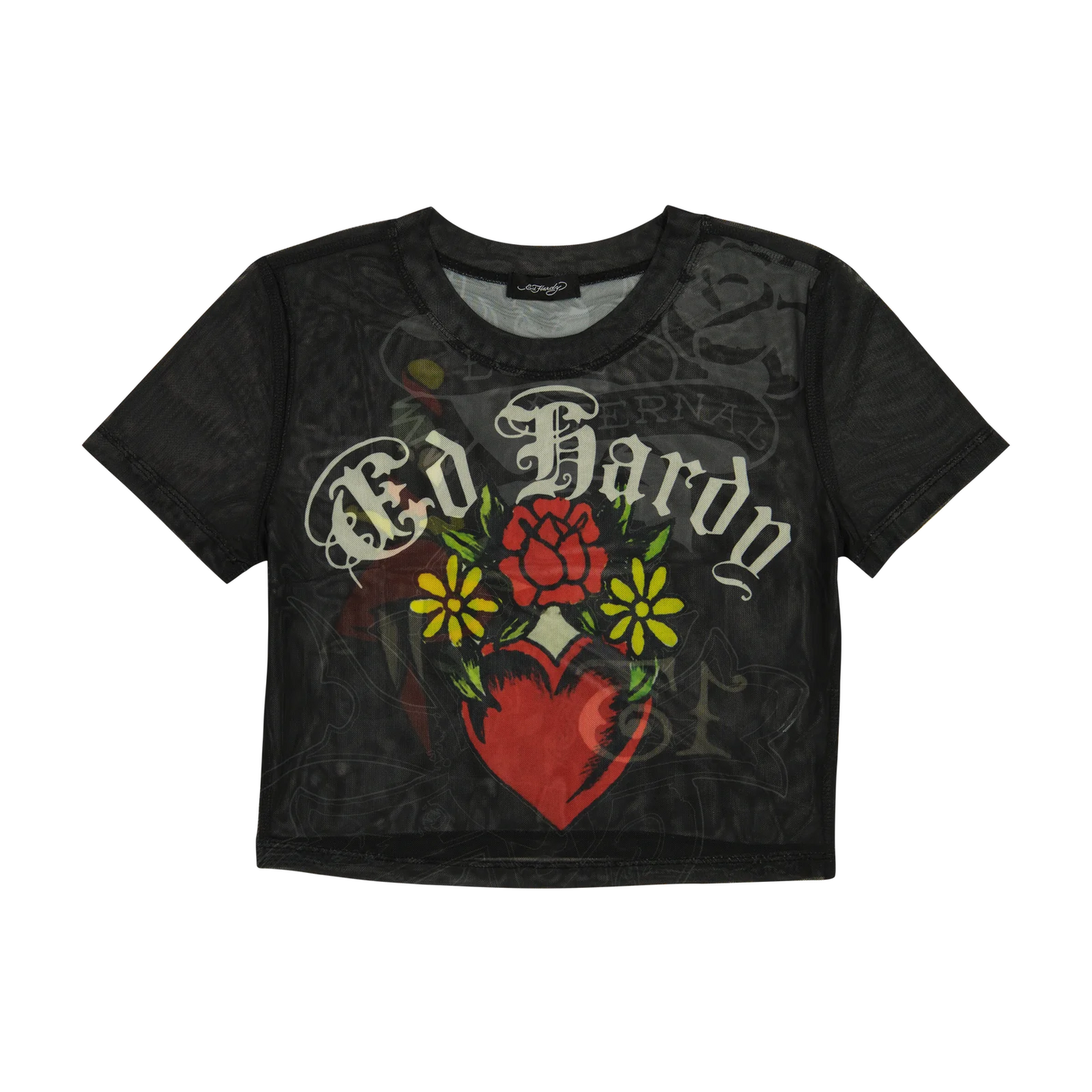 Ed Hardy Heart Tiger Mesh Tee front view
