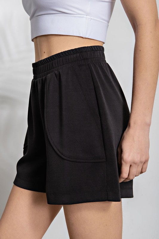 Modal Elastic Waist Shorts