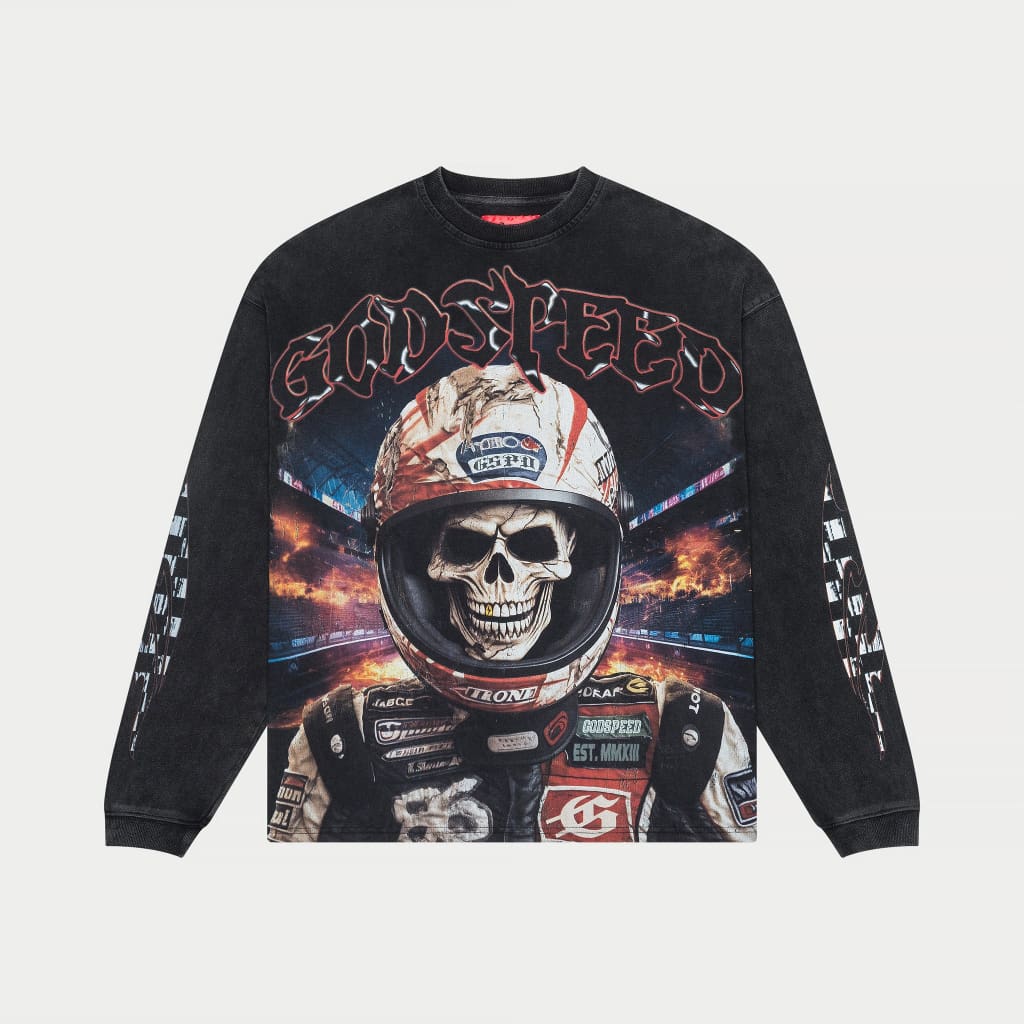 Godspeed Racer Goldie Tee front view