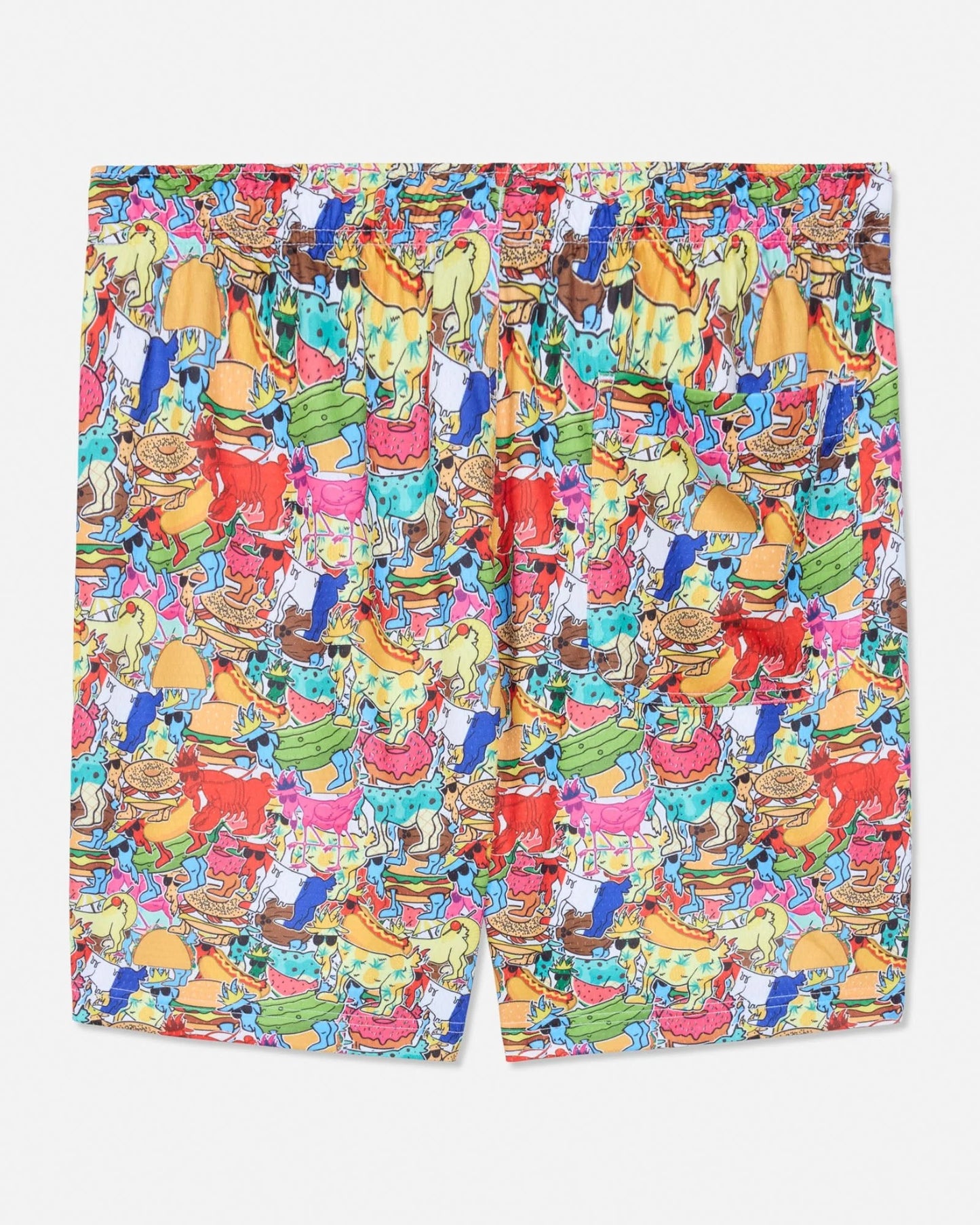 GOAT USA Sticker AOP Mesh Shorts back view