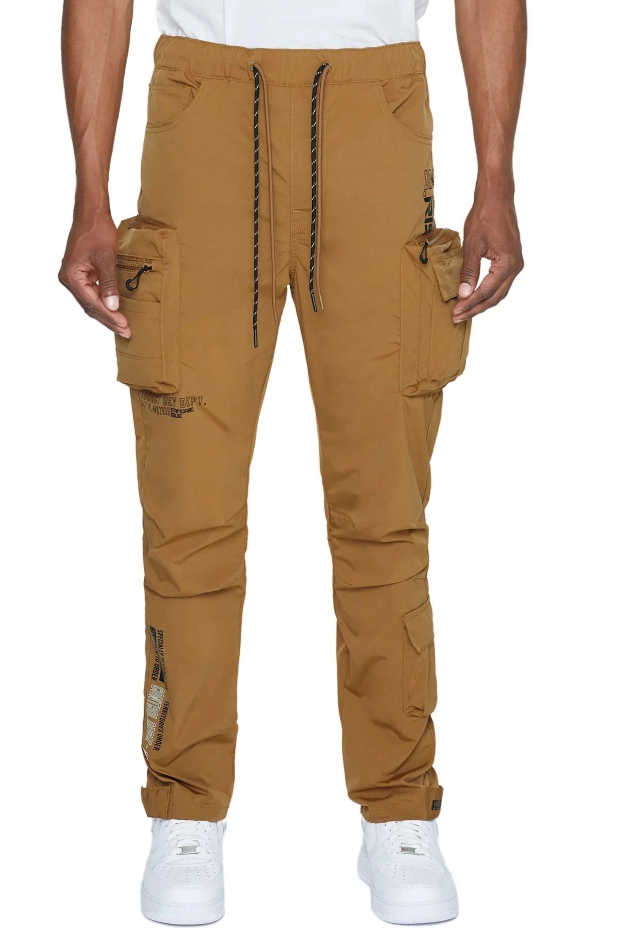 Men's Nylon Print Cargo Pants