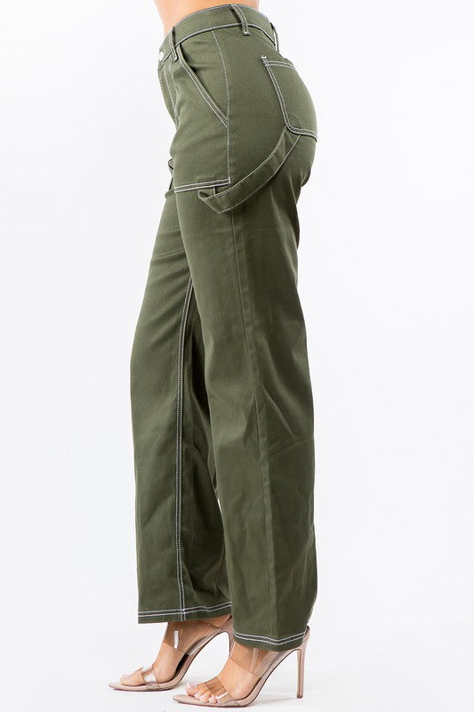 High Waist Carpenter Pants