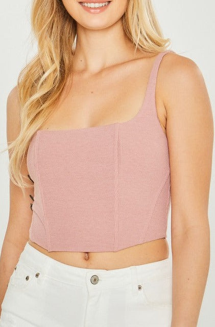 Ribbed Bustier Tank