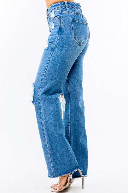 High Rise Wide Leg Jean