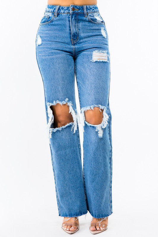 High Rise Wide Leg Jean
