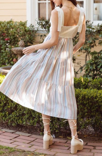 Striped Contrast Dress