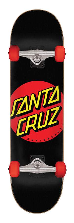Santa Cruz Classic Dot Super Micro Santa Cruz Skateboard Complete front view