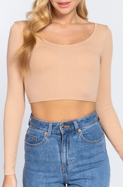 Twist Back Seamless Crop Top