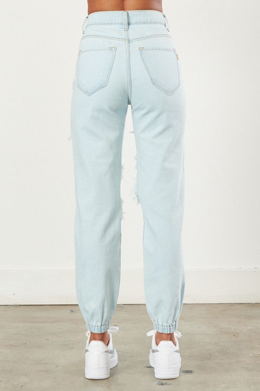 Destroyed Jogger Jeans