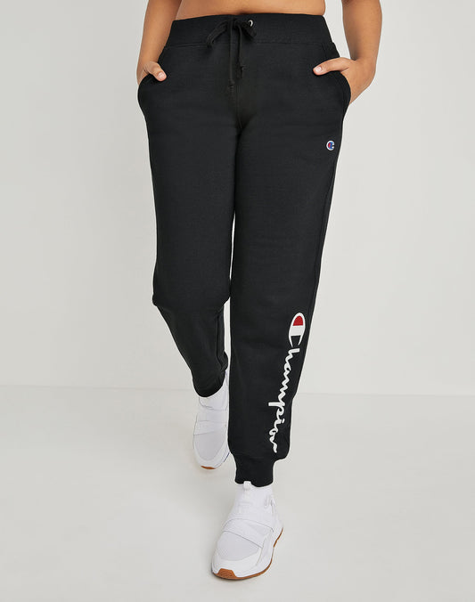 Women's Vertical Logo Powerblend® Fleece Joggers front view