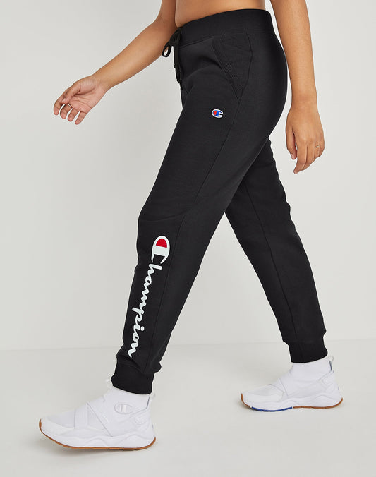 Women's Vertical Logo Powerblend® Fleece Joggers side view