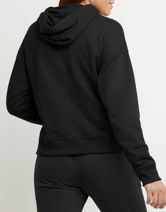 Women's Foil Colorblock Logo Hoodie back view