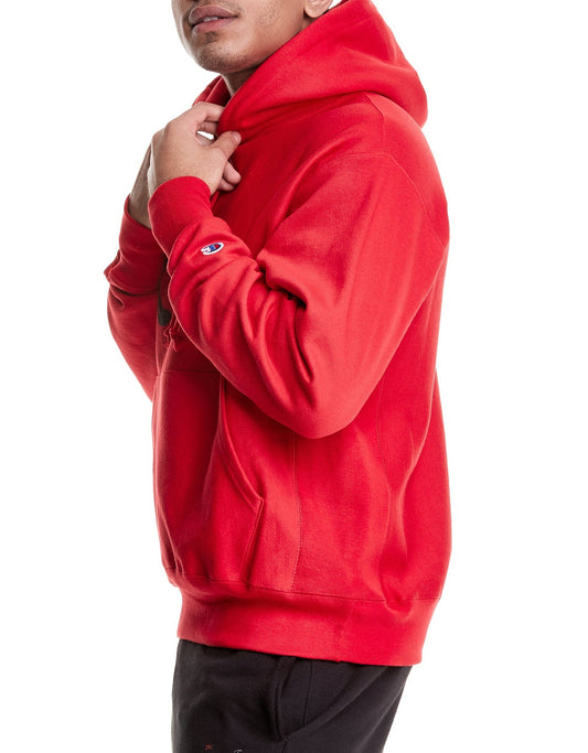 Men's Sprawling Tiger Reverse Weave Hoodie side view
