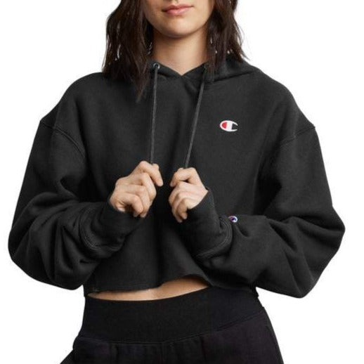 Women's Reverse Weave®  C Logo Cropped Cut Off Pullover front view