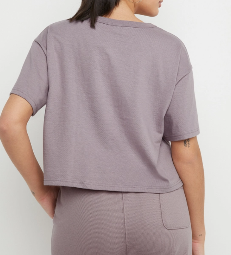 Women's C Logo Heritage Cropped Tee back view