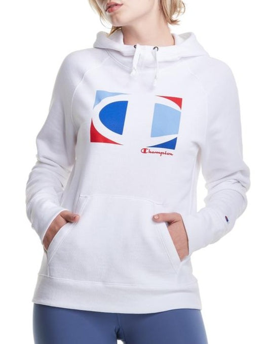 Women's Colorblock Knockout C Logo Hoodie front view