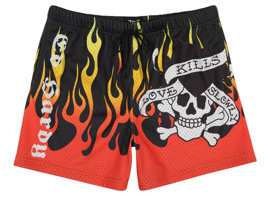 Ed Hardy Fire LKS Mesh Shorts front view