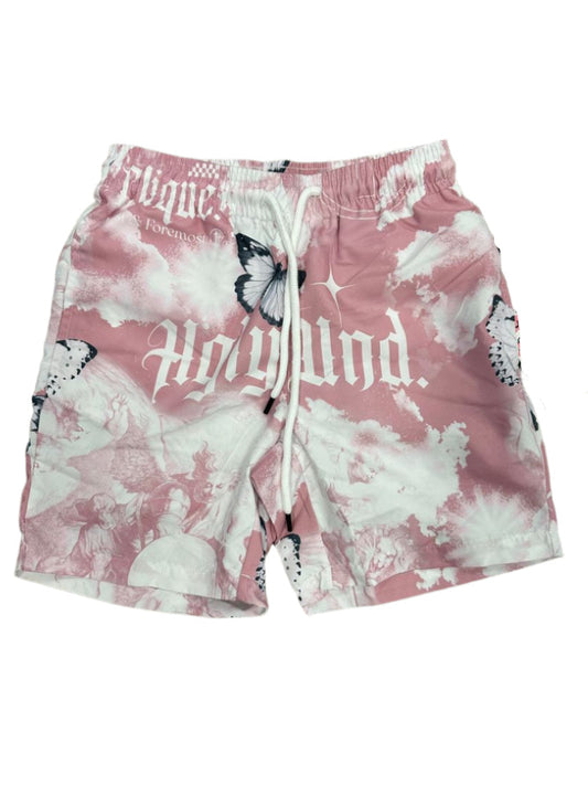 Graphic Nylon Shorts front view