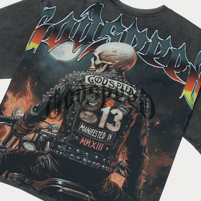 Godspeed Biker Nation Tee close up 