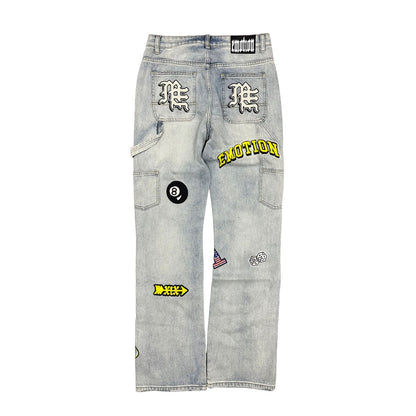 Mixed Emotion “Worker” Jeans  back jean