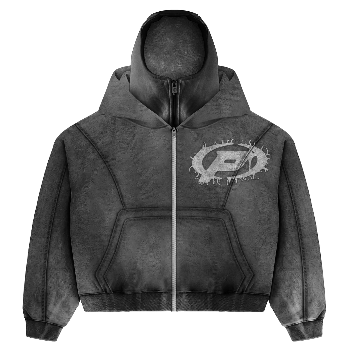 Prestige Ski Mask Hoodie front view black streetwear hoodie Epic Outfitters