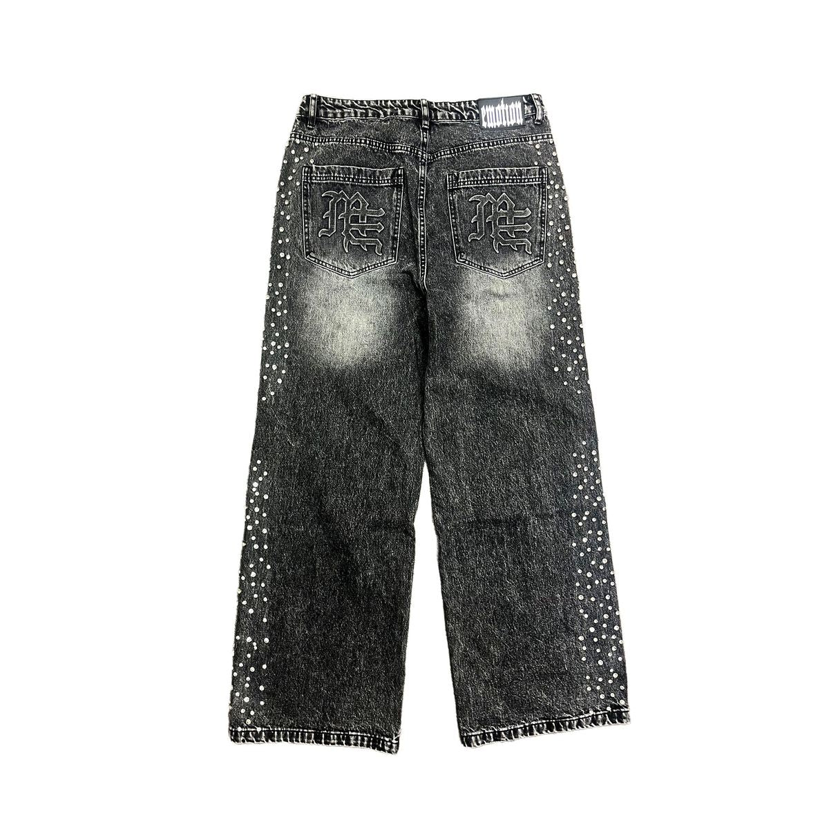 Mixed Emotion Grey “Stone” Baggy Jeans back