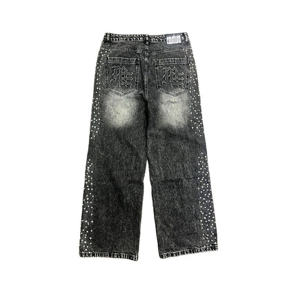 Mixed Emotion Grey “Stone” Baggy Jeans back