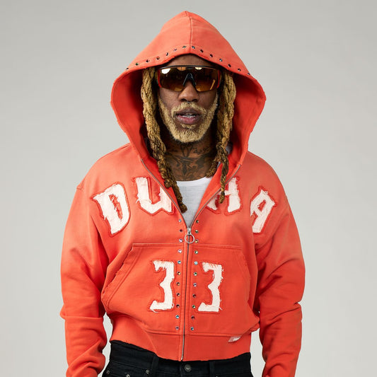 Duaa Master Orange Hoodie front