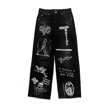 Mixed Emotion Black “Canvas” Denim