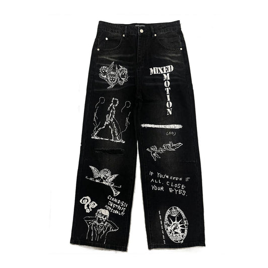 Mixed Emotion Black “Canvas” Denim