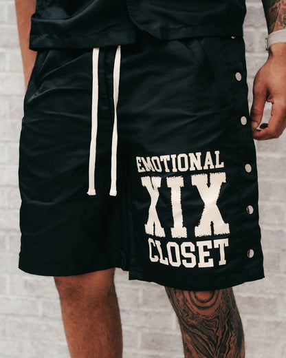 Mixed Emotion Backyard Nylon Shorts front