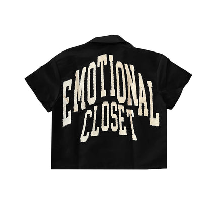 Mixed Emotion Black “Backyard” Nylon Shirt back
