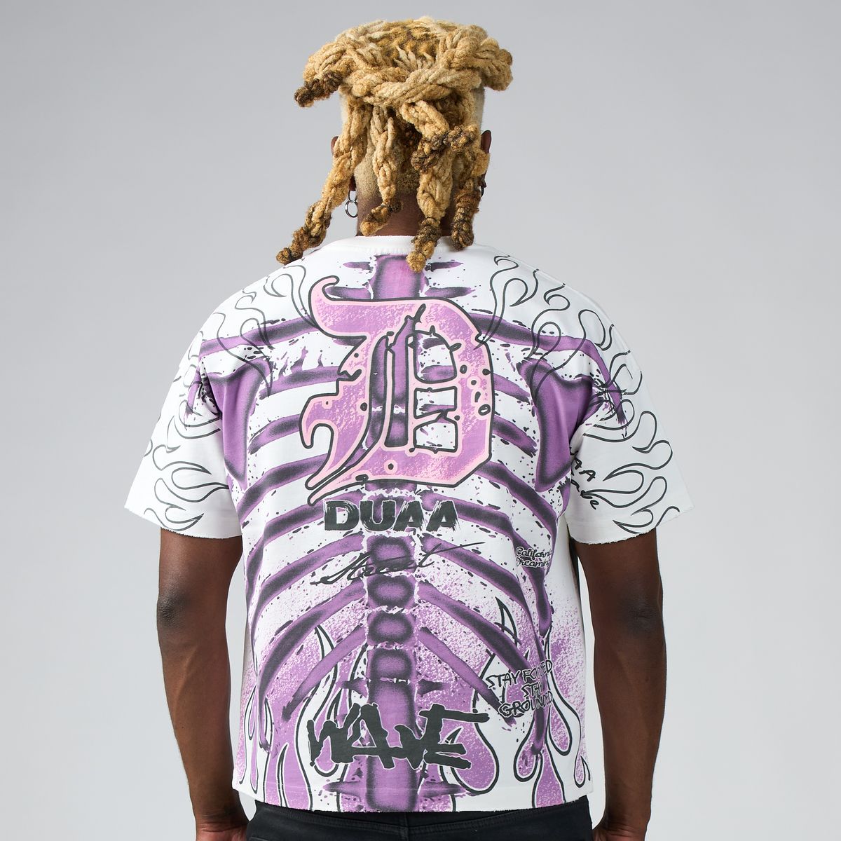 Duaa XRay T-Shirt | Skeleton Graphic Streetwear Tee back