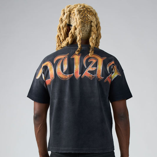Duaa Futbol T-Shirt | Flaming Soccer Ball Graphic Tee back