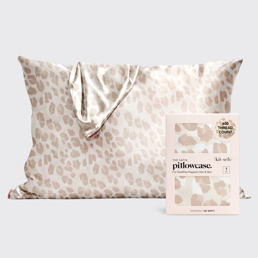 Kitsch Leopard Satin Pillowcase