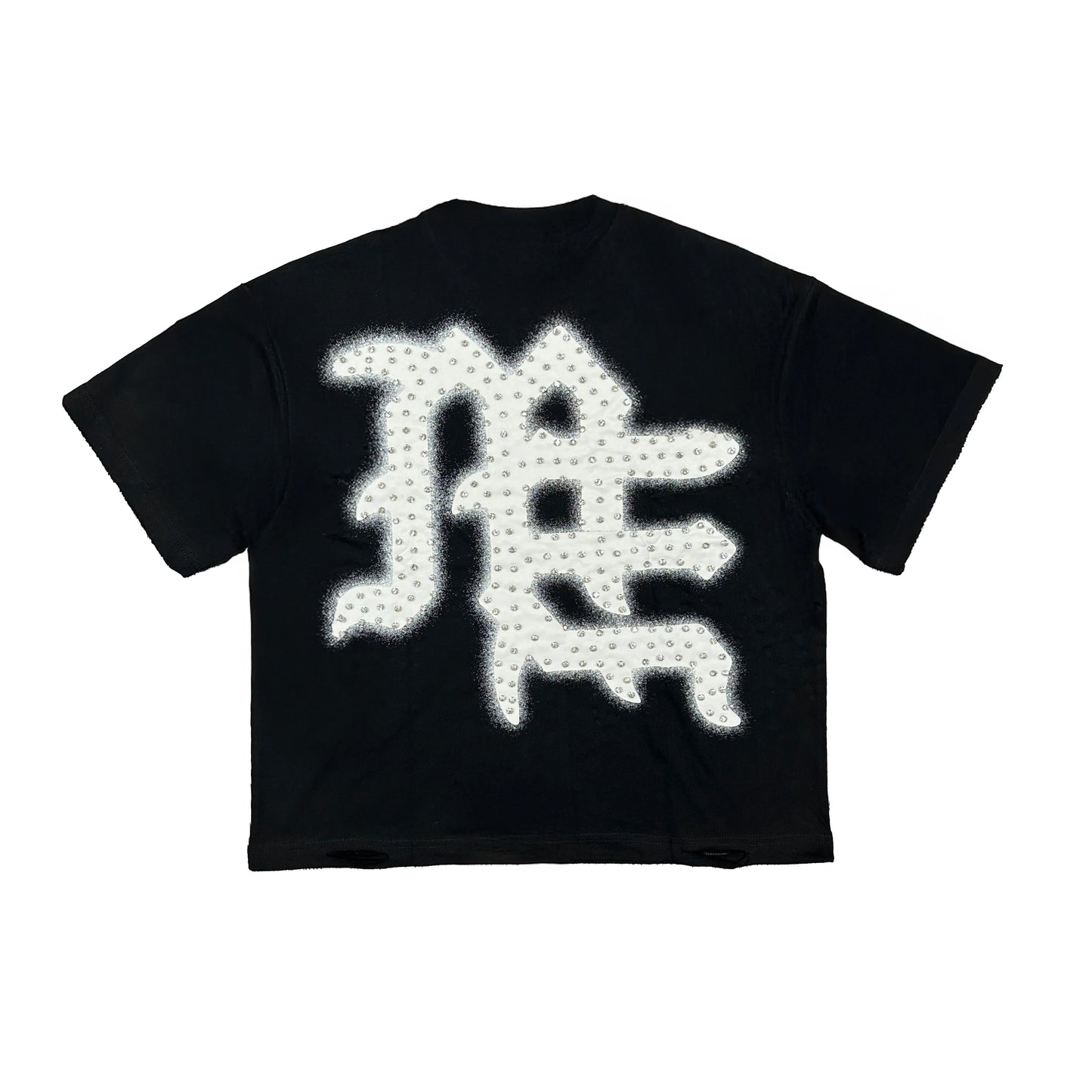 Mixed Emotion “End” Rhinestone Tee back 