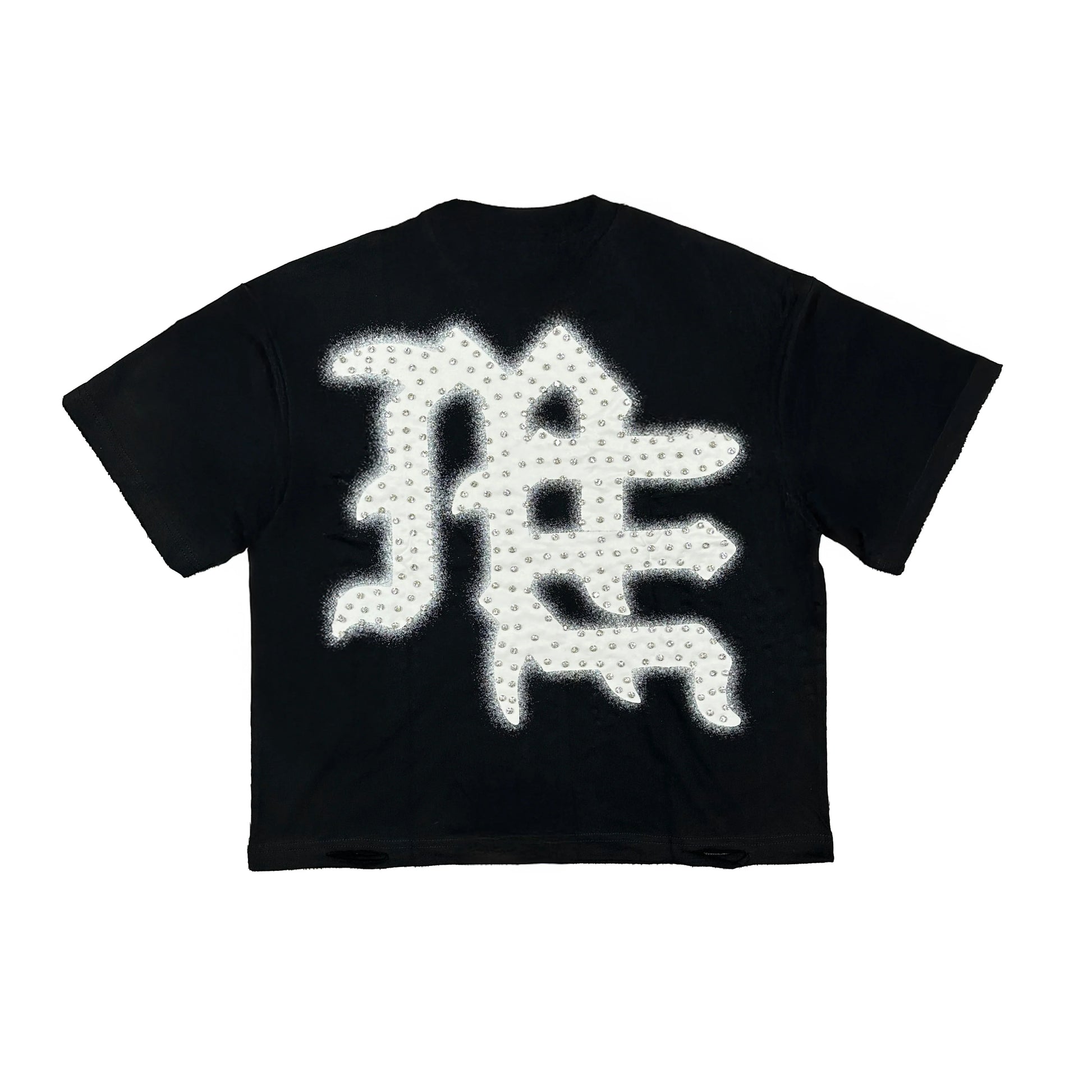 Mixed Emotion “End” Rhinestone Tee back 