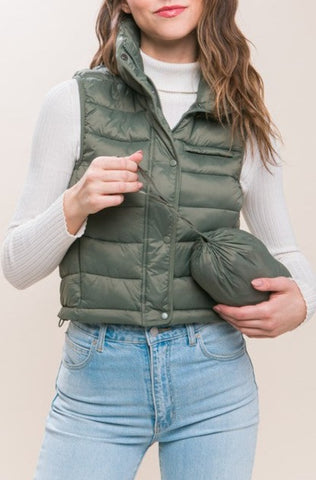 Zip Up Puffer Vest