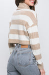 Striped Crop Sweater