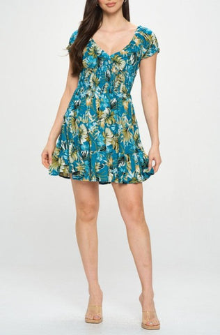 Tropical Print Dress