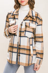 Plaid Wool Blend Shacket