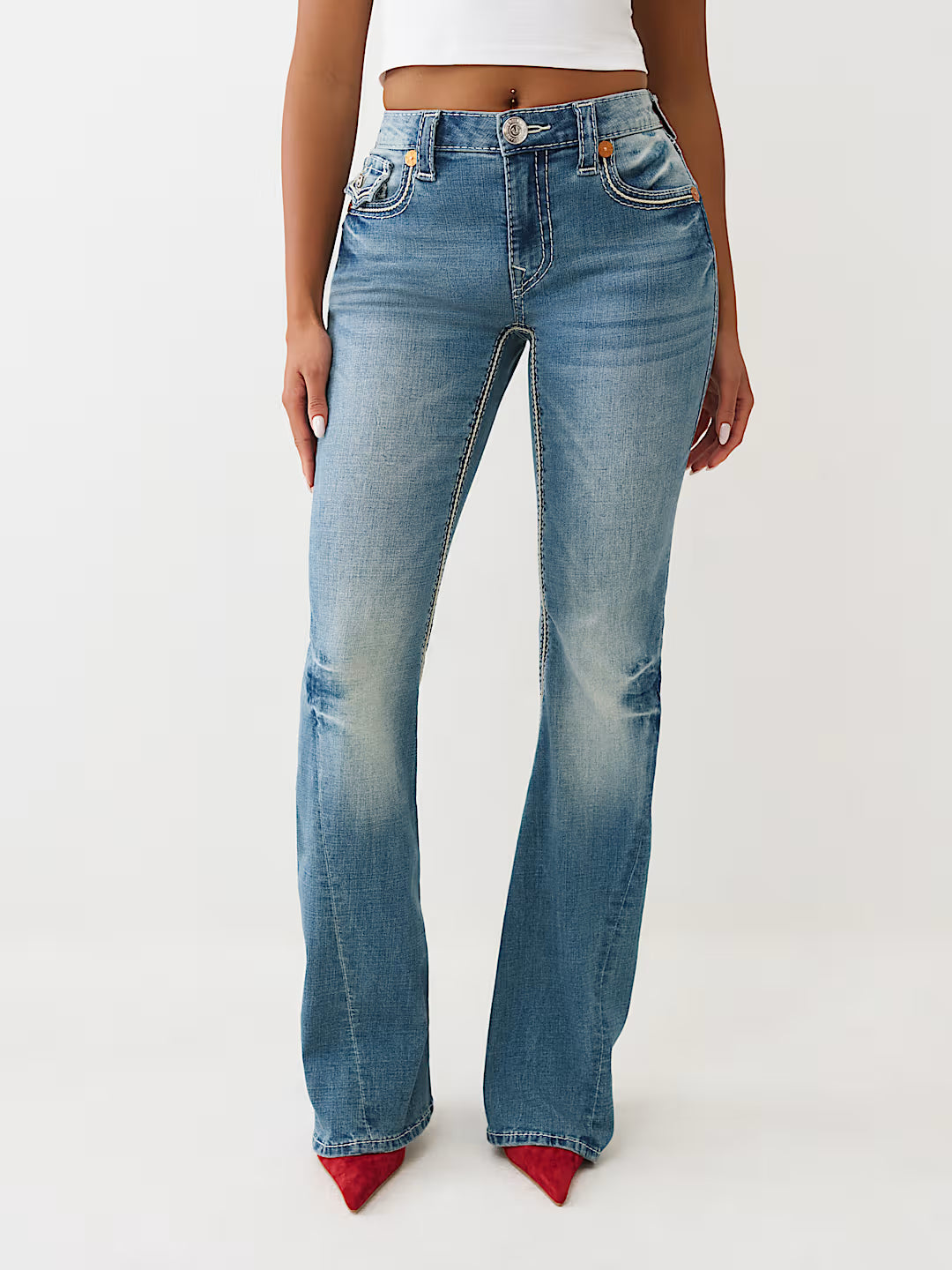 True Religion Joey Rope Stitch Flare Jean