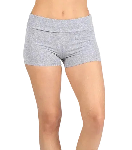 Foldover Waist Cotton Spandex Shorts | Epic Outfitters front