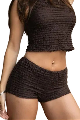 Lace Texture Micro Shorts | Soft Stretch Lounge Shorts 
