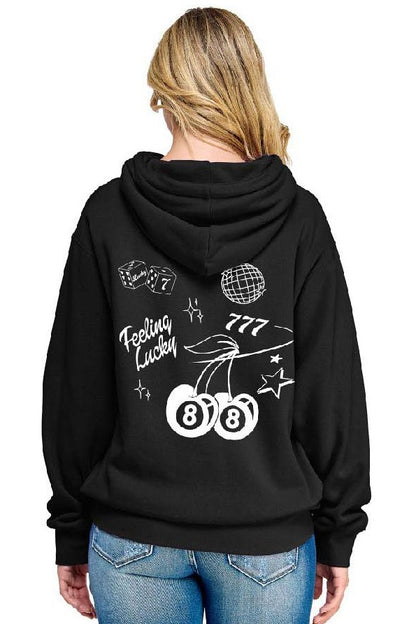 Cherry 8 Ball Embroidered Hoodie