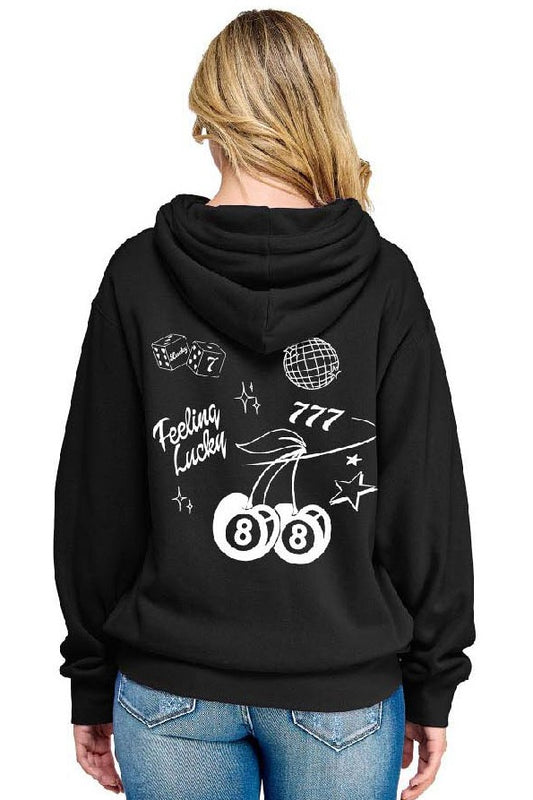 Cherry 8 Ball Embroidered Hoodie