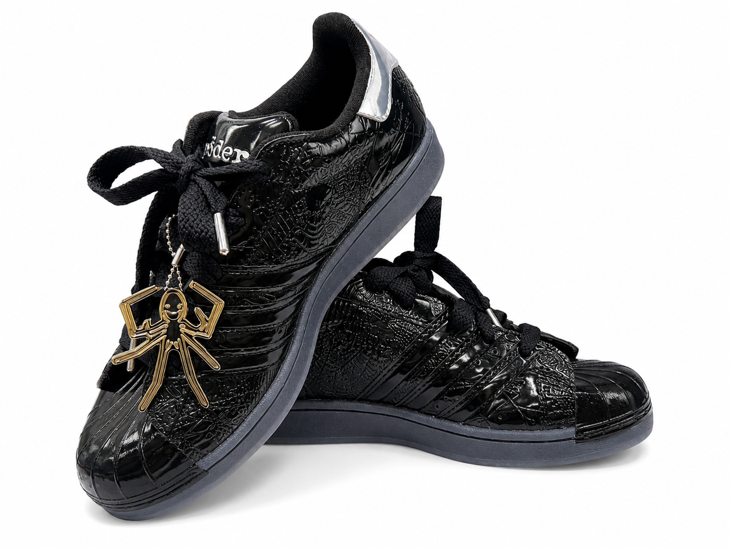 SP5DER x adidas Superstar Black KJ7021 Core Black Shell Toe Sneakers